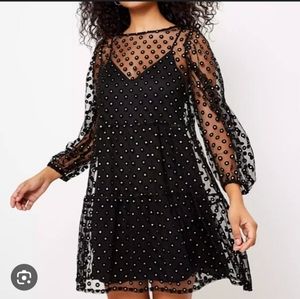 Brand New Plus size Loft black and gold accent dress,  size 22